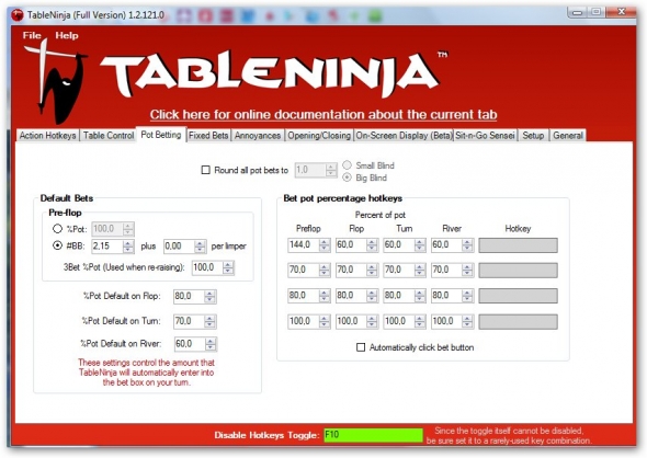 Table Ninja - návod na instalaci a nastavení 7