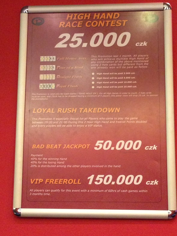 Cash game v kasinu The Golden Prague v hotelu Hilton - speciální akce
