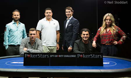 European Poker Tour Charity Challenge - Rafael Nadal, Ronaldo, Daniel Negreanu, Andrij Ševčensko, Alberto Tomba a Fatima Moreira de Melo European Poker Tour Charity Challenge - Rafael Nadal, Ronaldo, Daniel Negreanu, Andrij Ševčensko, Alberto Tomba a Fatima Moreira de Melo