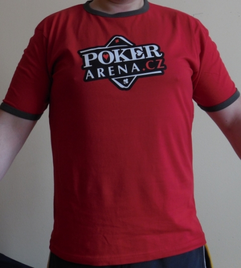 Červené pánské tričko s logem Poker-Arena