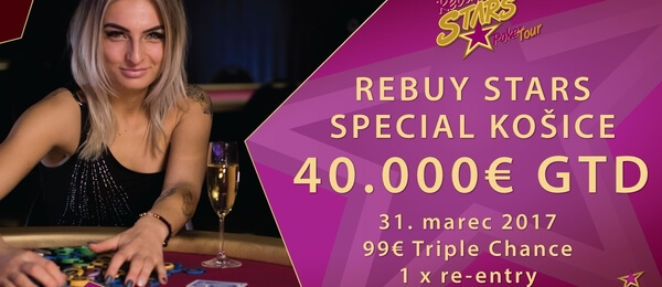 Rebuy Stars Košice: páteční speciál o €40,000