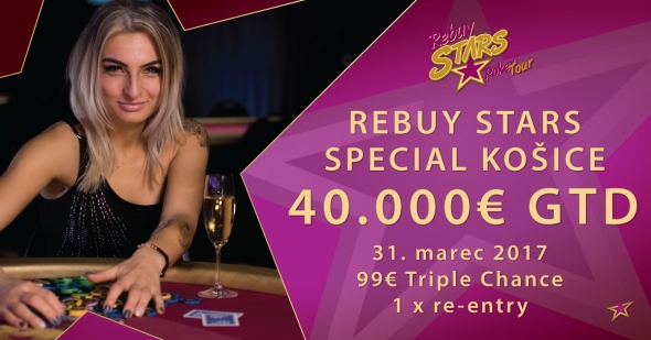 Rebuy Stars Košice: páteční speciál o €40,000