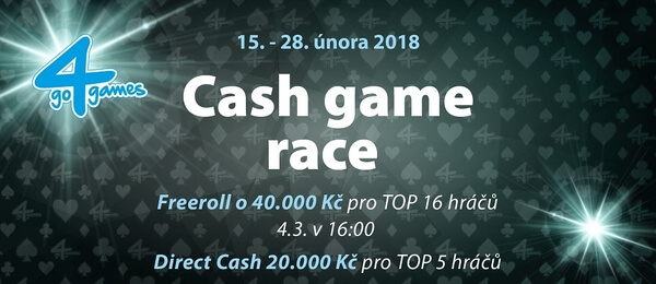 Go4Games Hodolany: únorový cash game race o 60 000 Kč