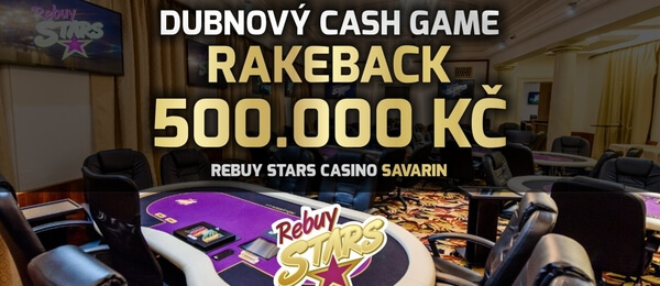 RS Savarin: dubnový Cash Game Rakeback 500 000 Kč