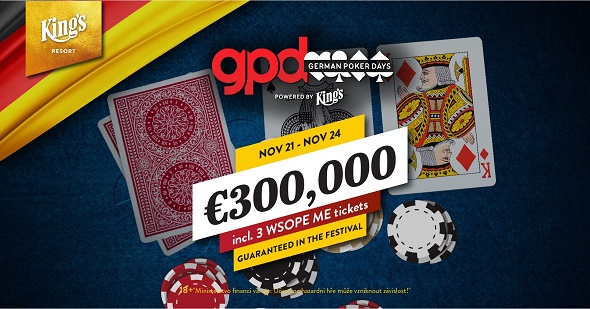 Oblíbené German Poker Days s pestrou nabídkou turnajů a hlavní akcí o €300,000