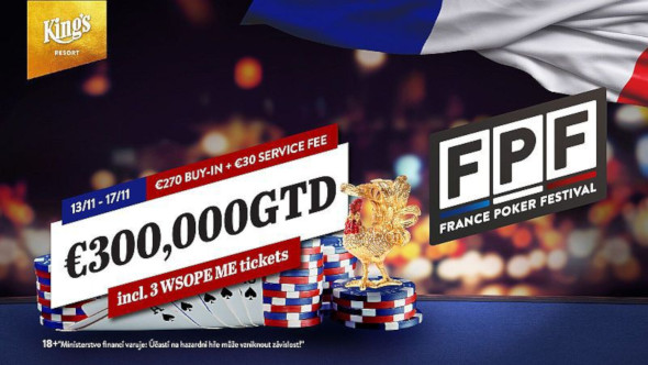 France Poker Festival míří do King's s garancí €300,000