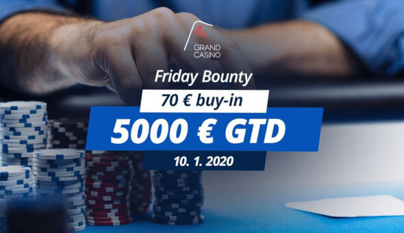 Friday Bounty garantuje nejméně €5,000 na výhrách