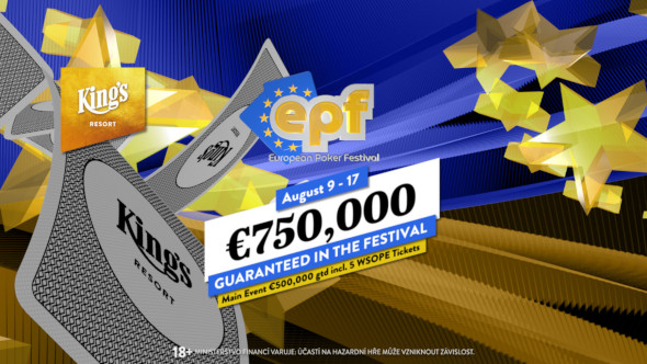 European Poker Festival se valí do King's s garancí €750,000
