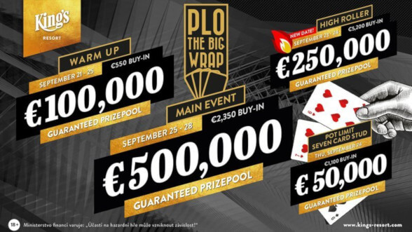 Big Wrap PLO se vrací do King's, tento týden garantuje €1,000,000