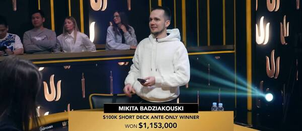Mikita Badziakouski dosáhl v Čedžu na svůj pátý tritonový titul v Short Deck eventu