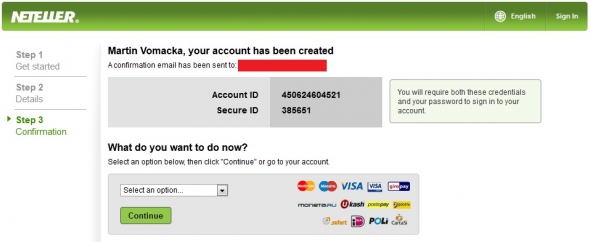 Neteller - Registrace 4