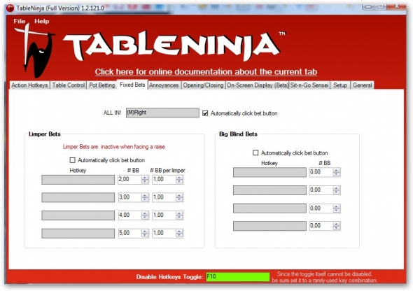 Table Ninja - návod na instalaci a nastavení 8