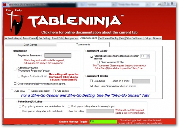 Table Ninja - návod na instalaci a nastavení 11