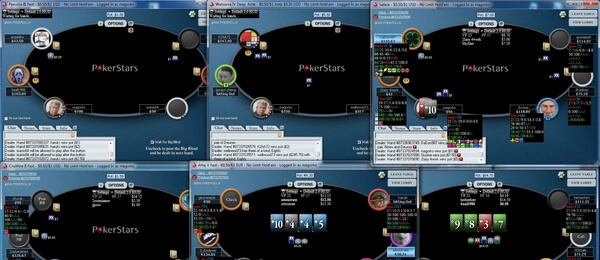 Magorko v průběhu herní session na online pokerové herně PokerStars