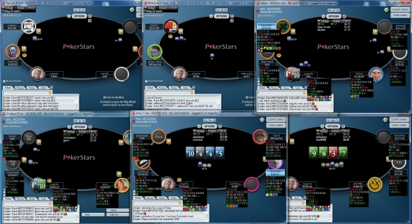 Magorko v průběhu herní session na online pokerové herně PokerStars