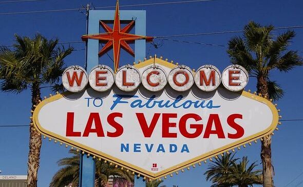 Značka vítající návštěvníky Las Vegas
