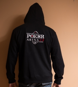 Černá pánská mikina Poker-Arena.cz - zadek