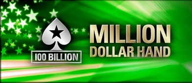 PokerStars - oslava 100 miliard odehraných hand na online pokerové herně PokerStars - Million Dollar Hand