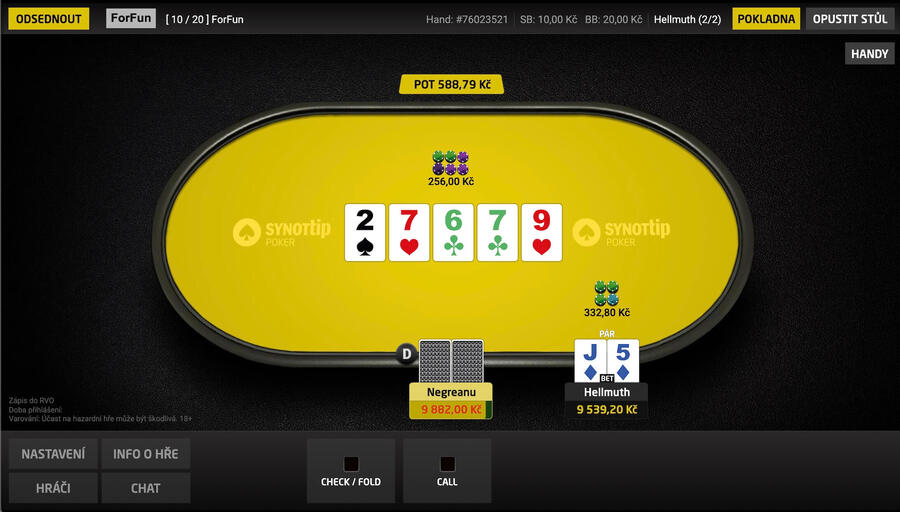Online poker u SynotTipu lze hrát zdarma a bez registrace Online poker u SynotTipu lze hrát zdarma a bez registrace