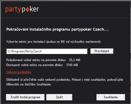 Jak založit účet na PartyPokeru - 2