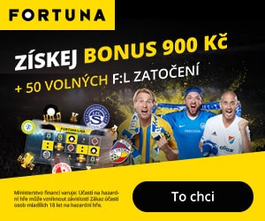 Fortuna - bonus 900 Kč 50 zatočení zdarma na automat Fortuna Liga