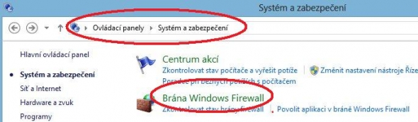 Brána Firewall pro Windows 8