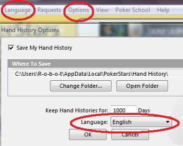 Hand History Options