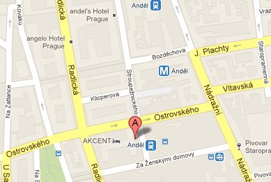 Card Casino Prague - mapa Card Casino Prague - mapa