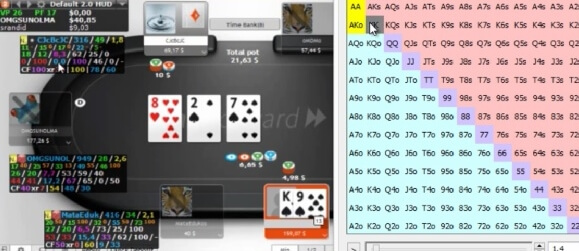 Cash game pokerové video od Kubiiika na NL 100 Party Poker