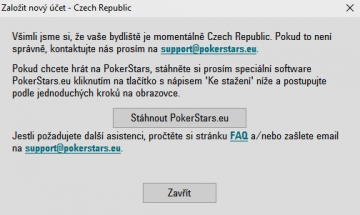 Po stažení nového českého klienta na hráče vyskočí výzva ke stažení starého softwaru PokerStars.eu Po stažení nového českého klienta na hráče vyskočí výzva ke stažení starého softwaru PokerStars.eu