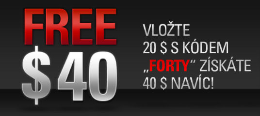 PokerStars: Vložte $20 a získejte $40 zdarma