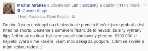 Michal Mrakeš na facebooku