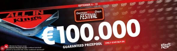 German Poker Days Festival s Main Eventem o €100,000