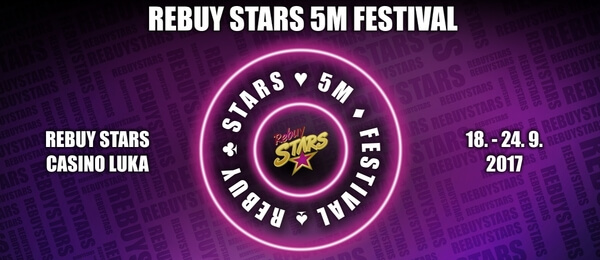 Zářijový Rebuy Stars Festival o 5 000 000 Kč