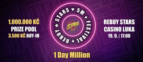 Rebuy Stars: naskočte do 1 Day specialu o 1 000 000 Kč