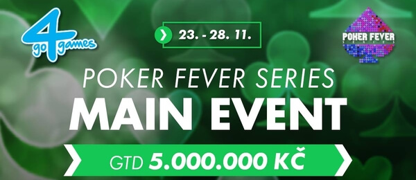 Podzimní Poker Fever Main Event o 5 000 000 Kč