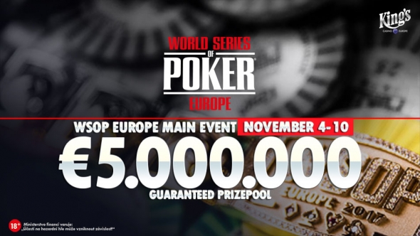 Startuje Main Event WSOP Europe o €5,000,000 GTD