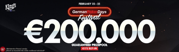 Měsíc ukončí German Poker Days o €200,000