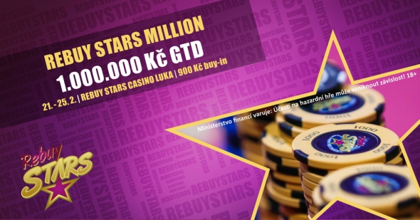 Main Event RebuyStars Million Festivalu s garancí 1 000 000 Kč