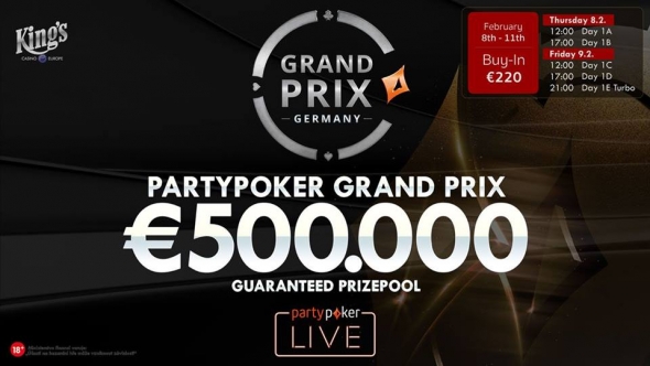 King's: Začíná Grand Prix o €500,000 GTD