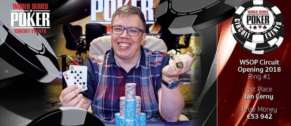 WSOPC Opening Event: Jan &amp;quot;Hanes&amp;quot; Černý bere první prsten a €53,942