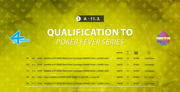 Kvalifikujte se na březnovou Poker Fever Series