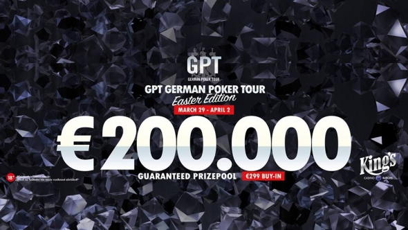 Main Event vánoční edice German Poker Tour v King's nabídne €200,000 GTD