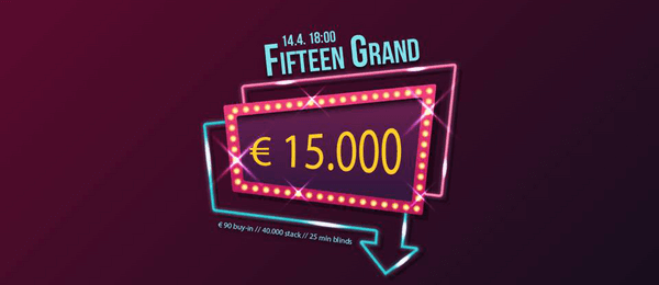Sobotní Fifteen Grand v Aši o €15,000 GTD