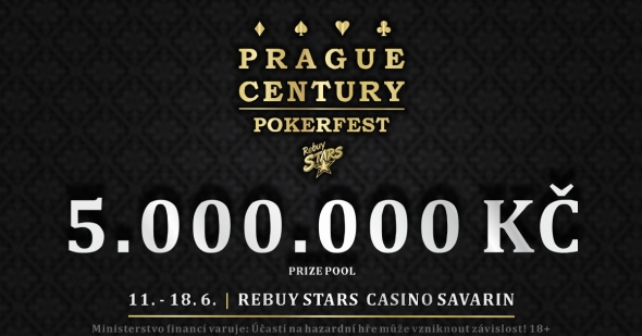 Prague Century Pokerfest přiváží 5 000 000 Kč