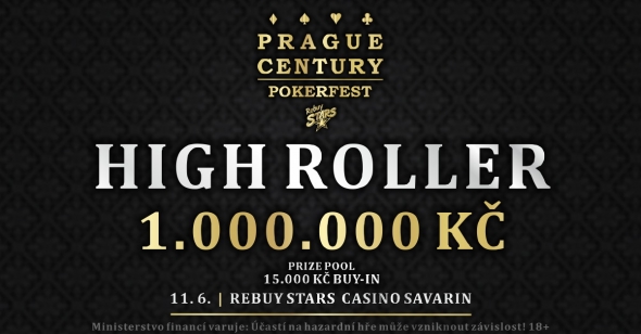 High Roller odstartuje v pondělí Prague Century Pokerfest