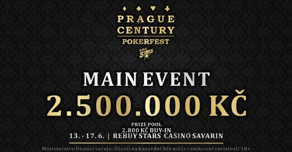 Main Event Prague Century Pokerfestu o 2 500 000 Kč začíná