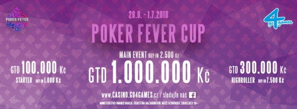 Main Event Poker Fever v červnu o 1 000 000 Kč