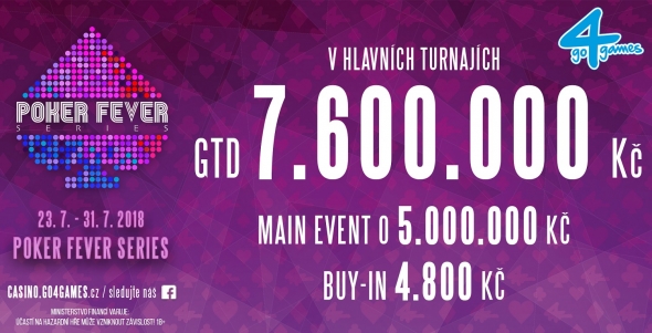 G4G: letní Poker Fever Series o 7 600 000 Kč