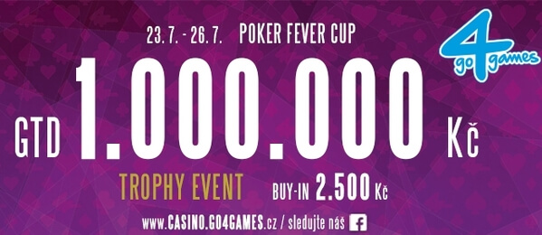 Červencový Poker Fever Cup s 1 000 000 Kč GTD